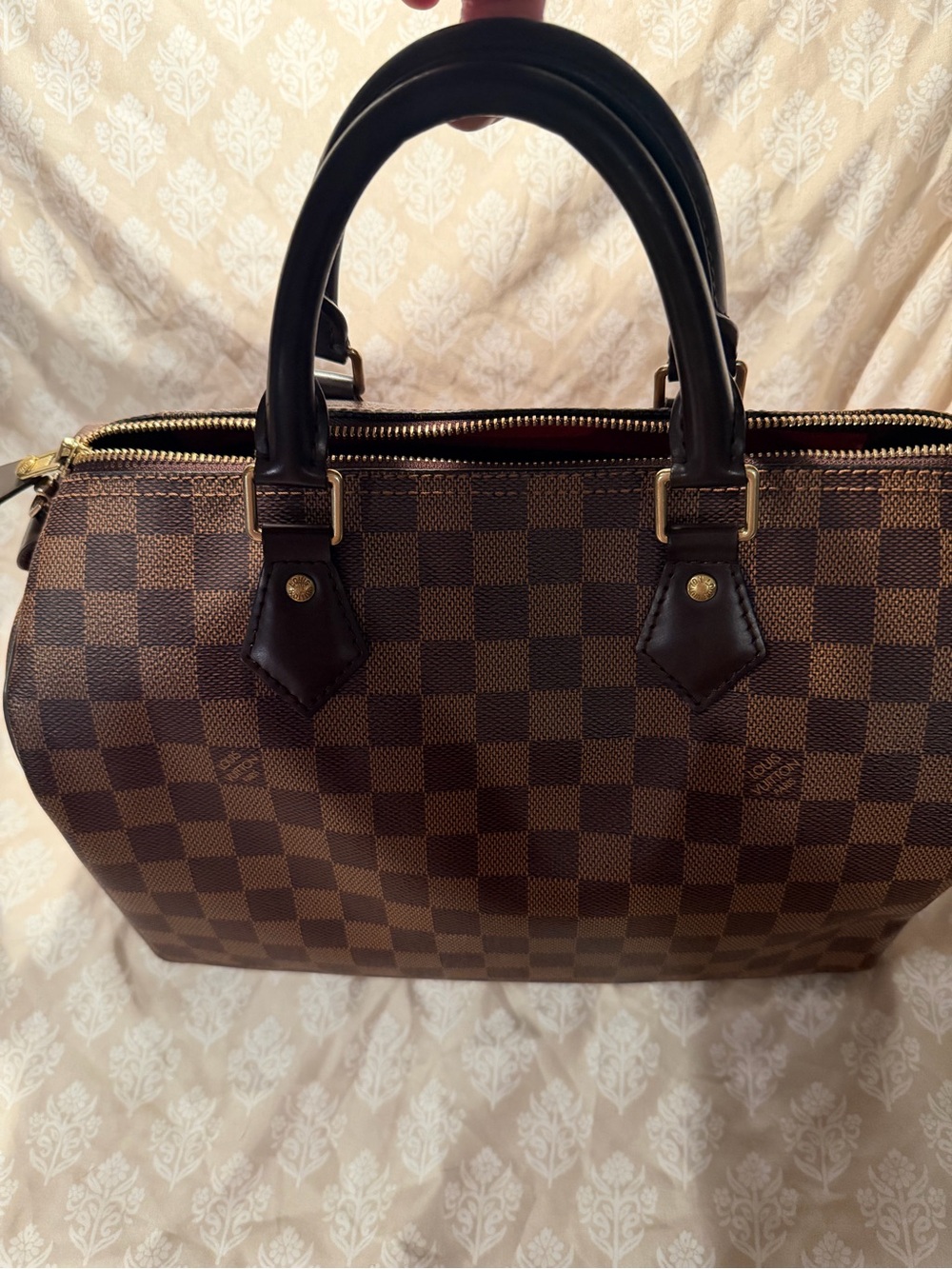 Louis Vuitton Brown Checkerboard Tote with Dark Brown Handles - Picture 3 of 9